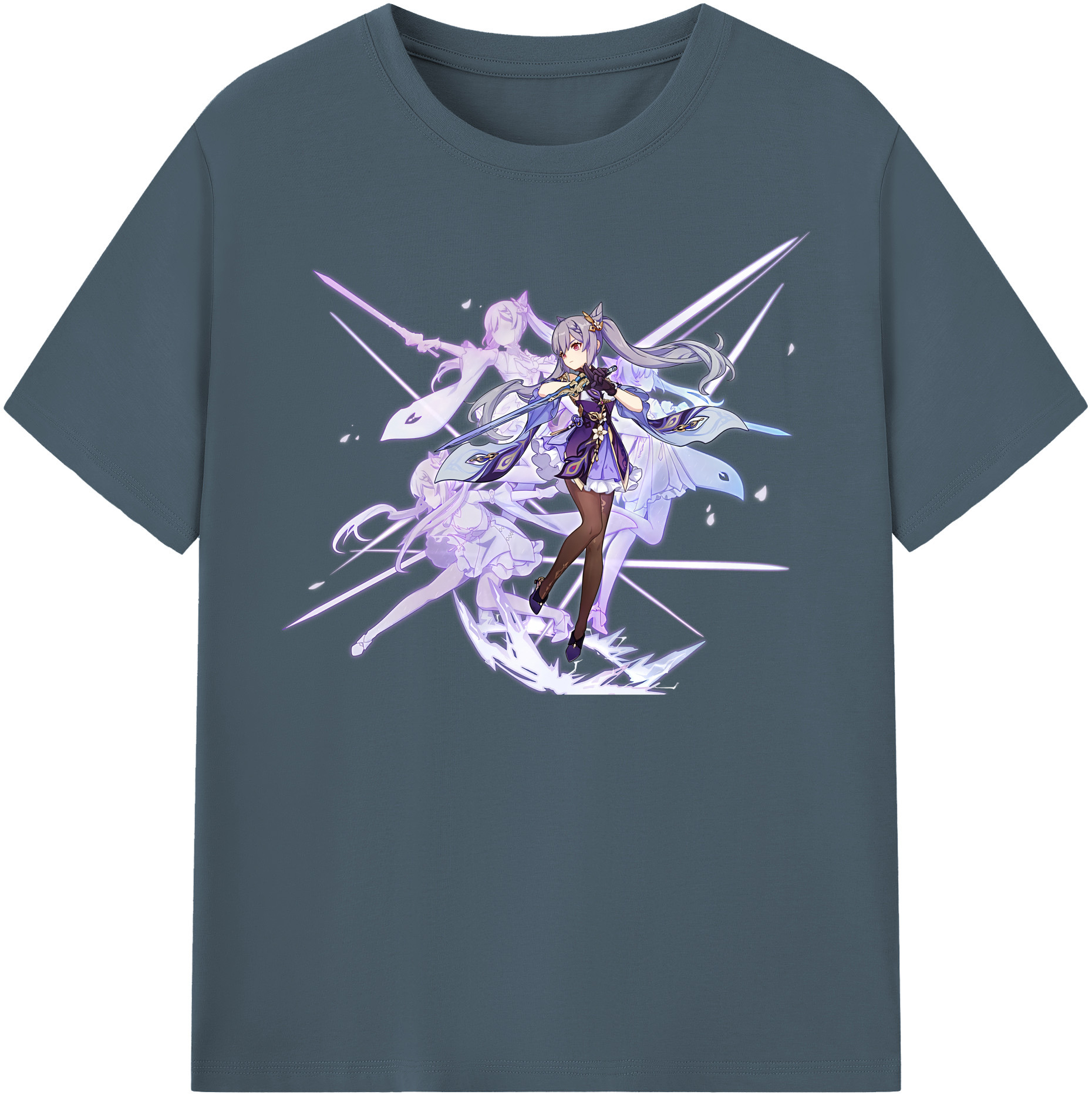 げんし神 刻晴 こくせい genshin Kokusei 綿100％半袖Tシャツ（フロントプリント）
